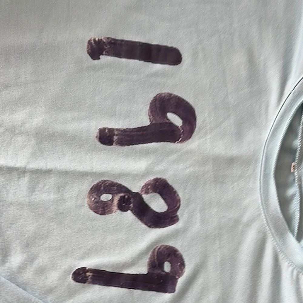 Women’s Light Blue Long Sleeve Shirt with '1989' Print (size M) - Picture 3 of 6